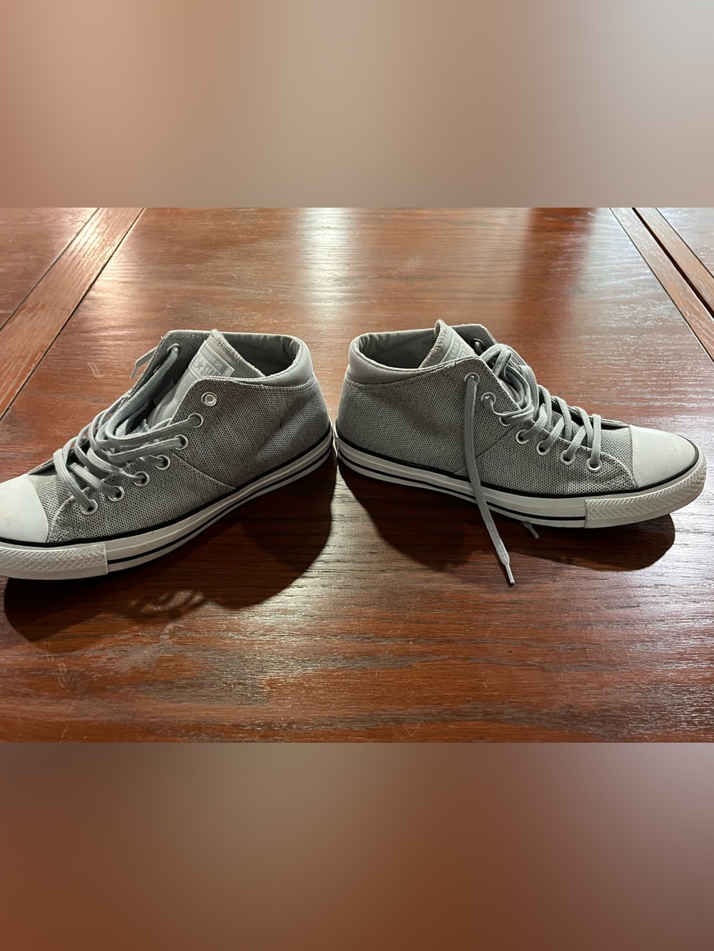 Converse Gray Mesh High-Top Sneakers men’s 10 - Picture 5 of 10